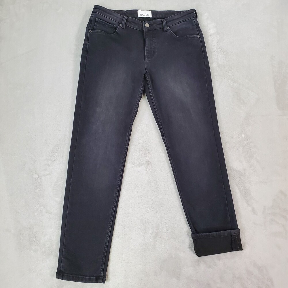 DU/ER DUER Fireside Fleece Girlfriend Jeans Womens 28x30 Stretch Fleece Lined
